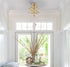 Modern Moravian Star Ceiling Light with Seeded Glass 12 inches Brass